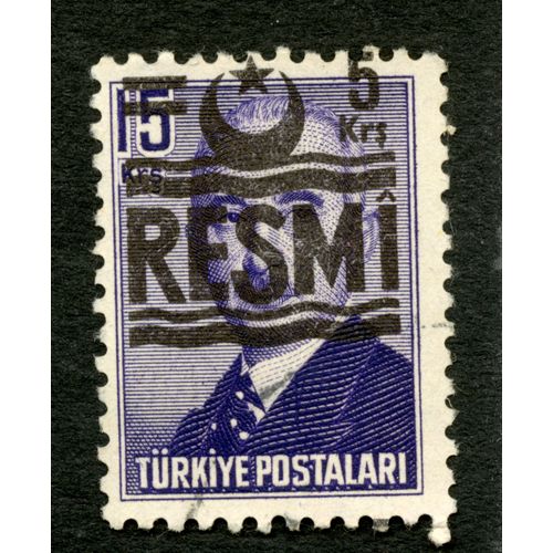 Timbre Oblitéré Turkyie Postalari, 5 Krs