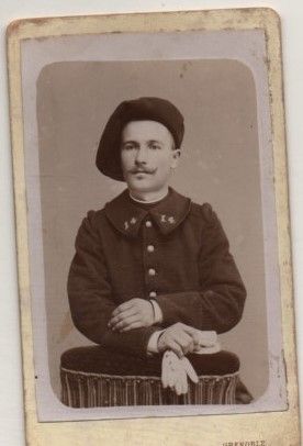 Photo Artistique Vintage Support Cartonné - Portrait De Militaire - Studio Lapouge A Grenoble