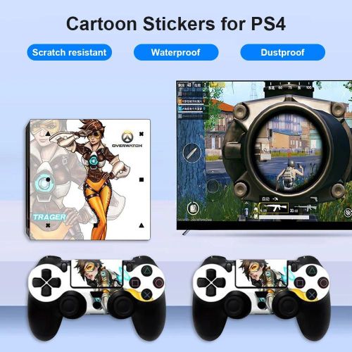 Rose - 1 Set Dessin Animé Autocollant Pour Overwatch Dva Autocollant De Peau Pour Sony Playstation 4 Ps4 Console + 2 Pièces Contrôleur Autocollants De Film
