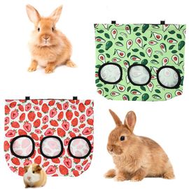 2pcs Sac De Mangeoire De Foin De Cochon D'inde Sac De Foin De Lapin Sac De Mangeoire Suspendu, Parfait Pour Animaux Mangeurs De Foin(L)