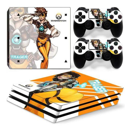 Nouveau Rose Dessin Animé Autocollant Ps4 Peau Autocollant Pour Sony Playstation 4 Console Film De Protection + 2 Pièces Contrôleurs