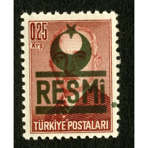 Timbre Oblitéré Turkiye Postalari, 0,25 Krs