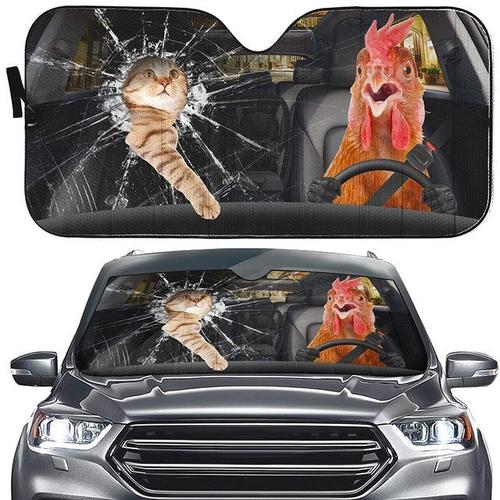YOSA pare-soleil automatique pour conducteur de chien Husky pare-brise de  voiture protecteur de visière décoration de fenêtre avant de camion