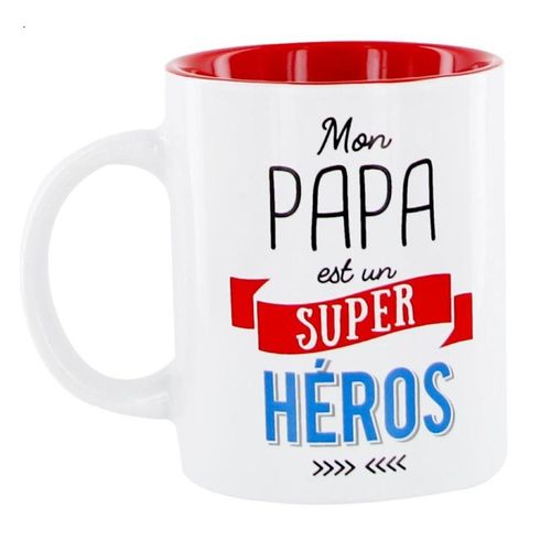 Paris Prix - Mug Design "Mon Papa" 12cm Blanc