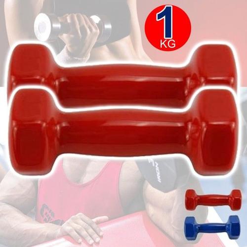 Trade Shop - Paire D'haltères En Vinyle 1 Kg Chacun Haltères Poids Gym Fitness