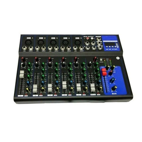 Trade Shop - Table De Mixage Professionnelle 7 Canaux Usb Avec Echo-Delay Dj Karaoke Pianobar