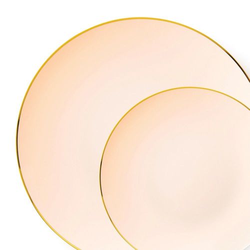 32 Assiettes Classic Collection Rose Or