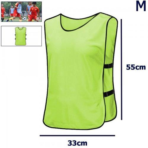 Trade Shop - Gilet D'entraînement Gilet De Sport Gilet D'école Football Sport Basket Couleur M Vert