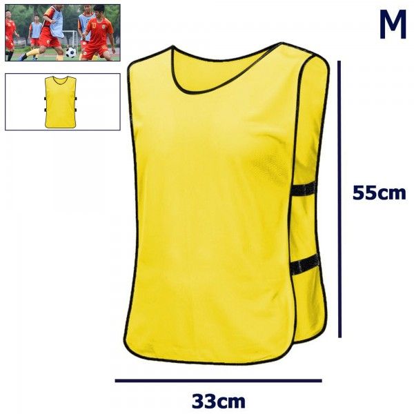 Trade Shop - Gilet D'entraînement Gilet De Sport Gilet D'école Football Sport Basket Couleur M Jaune