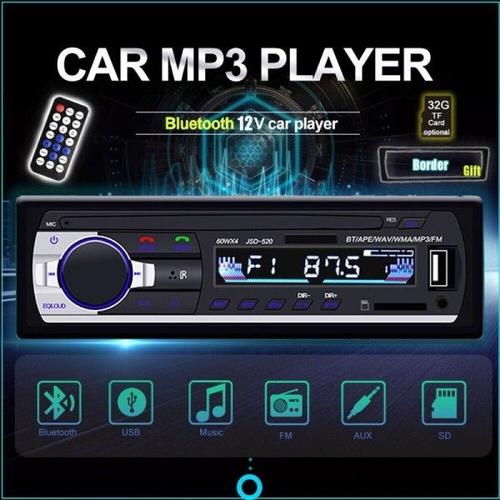 Trade Shop - Autoradio Lecteur Mp3 Ca001b Universel 1 Din Bluetooth Aux Car Audio System