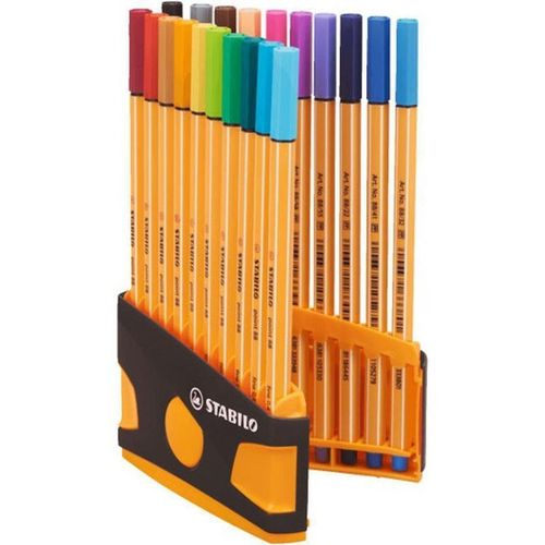 Boîte De 20 Feutres Colorparade 88 Point 1 Mm Stabilo Anthracite/Orange 8820-03-05