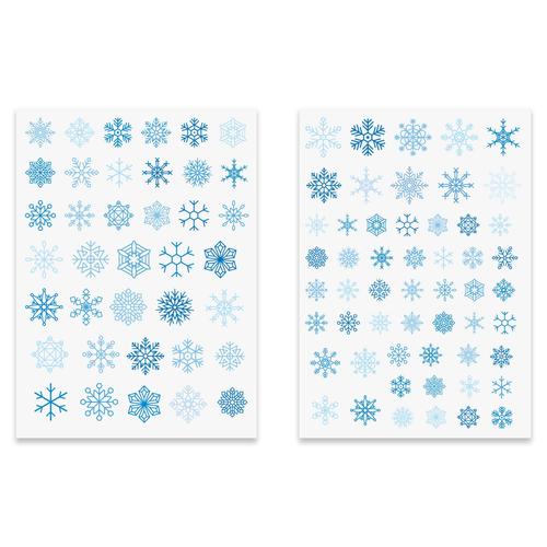 Gommettes De Noël Flocons De Neige 1,7 À 2,8 Cm 92 Pièces