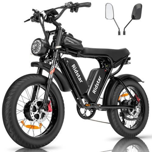 Vélo Électrique-Moteur Ridstar Q20 Pro-2000w, Batterie 52v 40ah, Pneus 20×4", Autonomie 200km