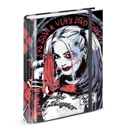 Harley Quinn Crazy Classeur 4 Anneaux Papier Quadrillé, Multicolore