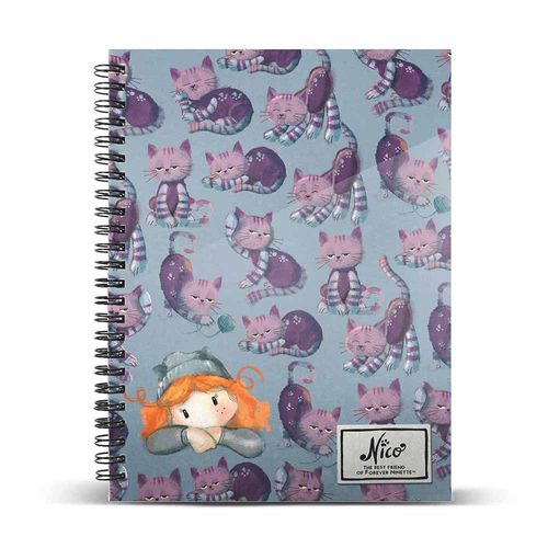 Forever Ninette Nico Cahier A4 Papier Rayé, Lilas