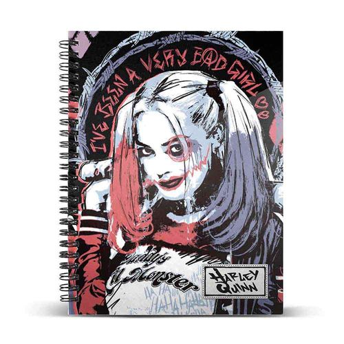 Harley Quinn Crazy Cahier A5 Papier Rayé, Multicolore