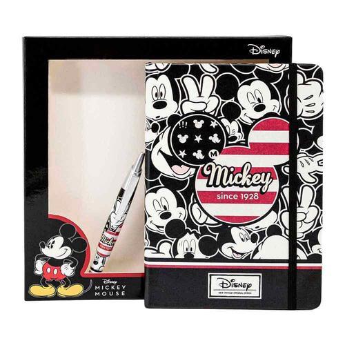 Mickey Mouse U.S.A. Coffret Cadeau Avec Journal Et Stylo, Noir