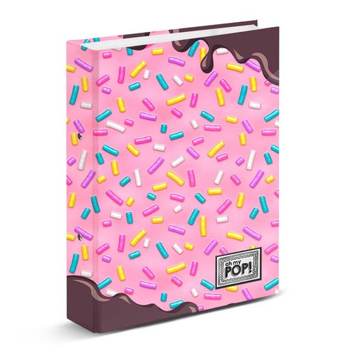 Oh My Pop! Sprinkles Classeur 4 Anneaux, Rose