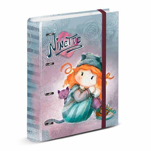 Forever Ninette Origin Classeur 4 Anneaux Papier Quadrillé, Multicolore