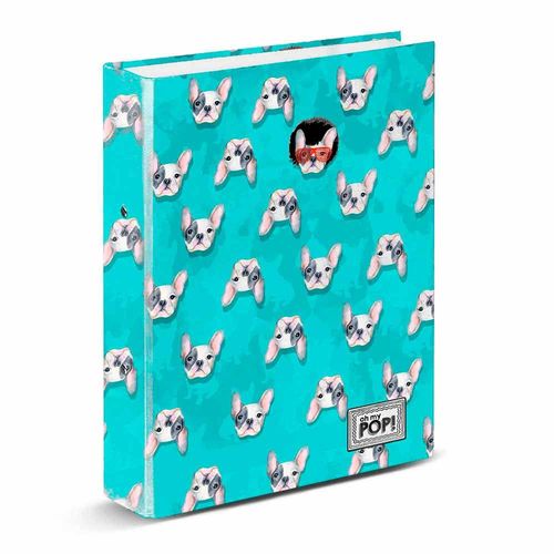 Oh My Pop! Doggy Classeur 2 Anneaux, Bleu