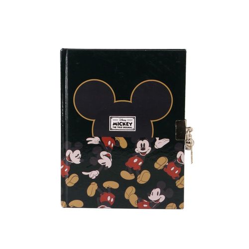 Mickey Mouse True Journal Serrure A Clé, Noir