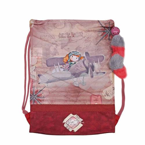 Forever Ninette Aviator Sac à Cordon New, Brun