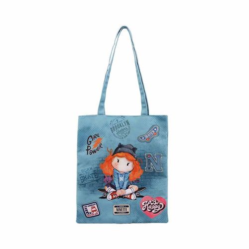 Forever Ninette Skater Mint Sac de Courses Shopping Bag, Vert