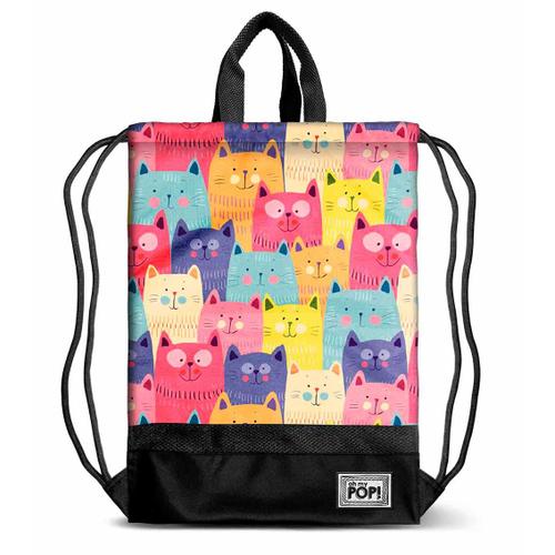 Oh My Pop! Cats Sac à Cordon Storm avec Poignées, Multicolore