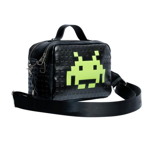 Space Invaders Alien Sac à Bandoulière Cake, Noir