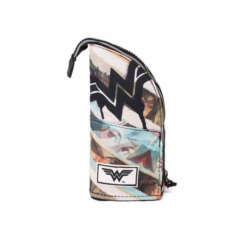 Wonder Woman Collage Trousse Vertical, Brun