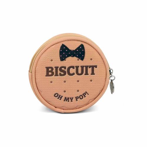 Oh My Pop! Biscuit Porte-monnaie Rond, Beige