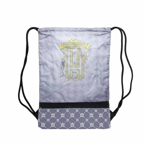 Harry Potter Emblem Hufflepuff Sac à Cordon Storm, Gris
