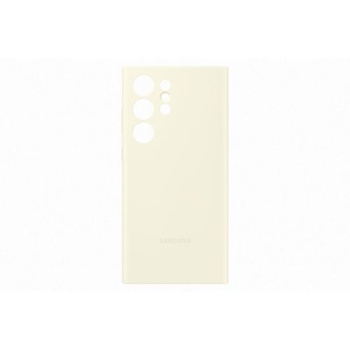 Coque En Silicone Pour Samsung Galaxy S23 Ultra 5g Crème