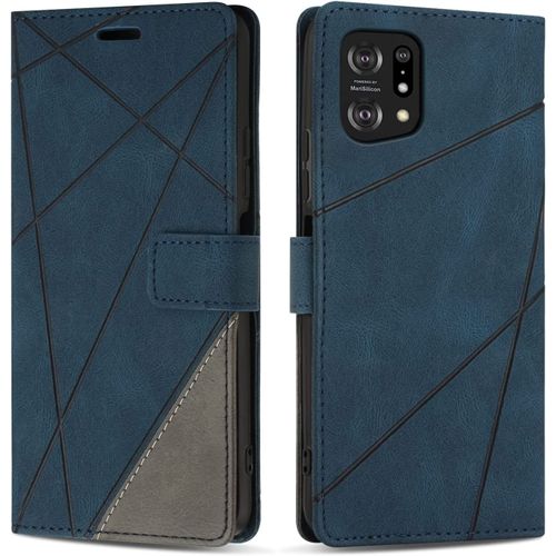 Coque Pour Oppo Find X5, Housse En Pu Portefeuille Livre Pour Oppo Find X5, Emplacements Cartes, Bleu