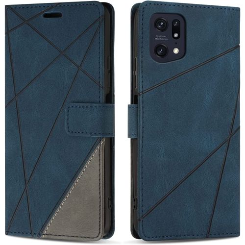 Coque Pour Oppo Find X5 Pro, Housse En Pu Portefeuille Livre Pour Oppo Find X5 Pro, Emplacements Cartes, Bleu