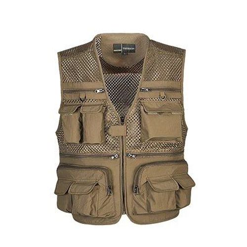 Gilet De Plein Air Pour Hommes,Chasse Pêche Randonnée,Gilet Tactique Multi-Poches,Vêtements Respirants En Maille À Séchage Rapide Pour Femmes