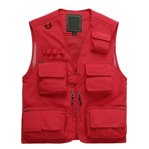 Gilets De Randonnée Multi-Poches Pour Hommes,Gilet De Pêche Masculin,Gilet Cargo Militaire,Maille À Séchage Rapide,Chargement De Photographie,Extérieur,Grande Taille