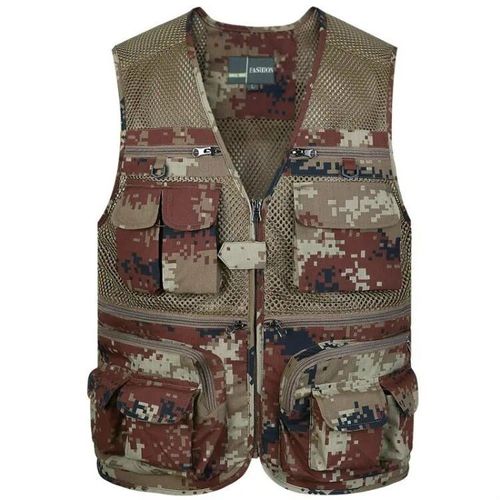 Gilet De Plein Air Pour Hommes,Chasse Pêche Randonnée,Gilet Tactique Multi-Poches,Vêtements Respirants En Maille À Séchage Rapide Pour Femmes