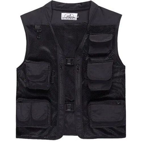 Camsolomon-Gilet De Pêche À La Mouche En Maille Pour Hommes Et Femmes,Poche D'été,Randonnée En Plein Air,Chasse,Pêche À La Ligne,Séchage Rapide,Fibre Respirante