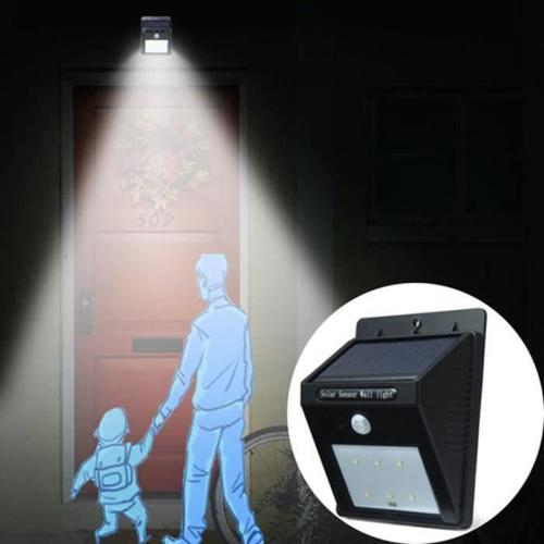 Capteur De Lumière Solaire Étanche Outdoor Power Solar Light Pir 6 Led Ip65 Eau Clôture Résistant Garden Pathway Applique M Mo16681