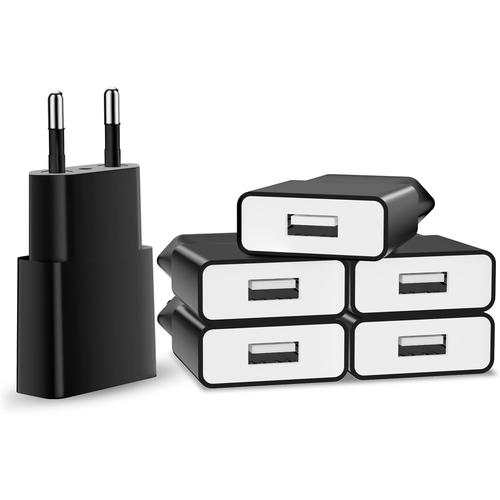 Chargeur Usb 5v / 1a 6pack Mini Usb Mural Chargeur Secteur Usb Adaptateur De Pr Universel Compatible Avec Iphone Apple, Samsung, Nexus, Nokia, Huawei, Xiaomi, Htc, , Lg¿Tablettes, Mp3