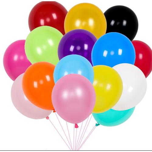 100 ballons couleur métallique multicolore pour fêtes anniversaire