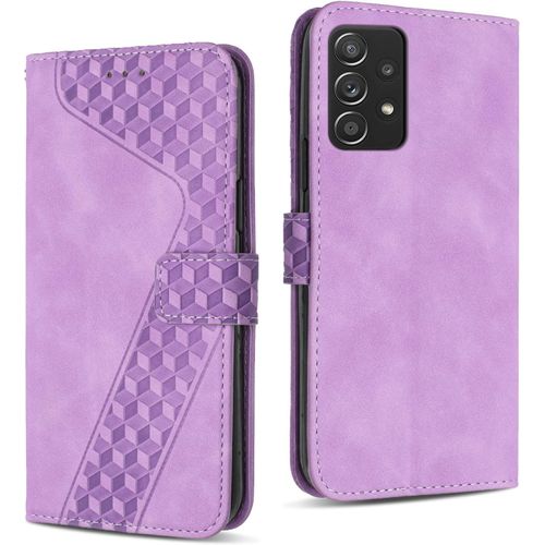 Coque Pour Samsung Galaxy A52 4g / 5g / A52s 5g, Housse En Pu [Pochette De Portefeuille], Pour Samsung A52 4g / 5g / A52s 5g (Violet)