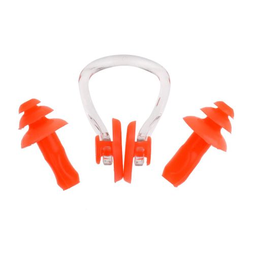 Ensemble De Natation En Silicone Étanche, Pince Nez + Bouchon D'oreille, Accessoire De Natation