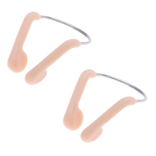 Pince Nez En Fil D'acier En Silicone Souple Antidérapant, Durable, Pour La Natation, La Plongée, Les Sports Aquatiques, Couleur De La Peau, Accessoires De Natation