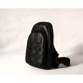 Sacoche en cuir avec bandoulière réglable et verrouillage par empreinte digitale