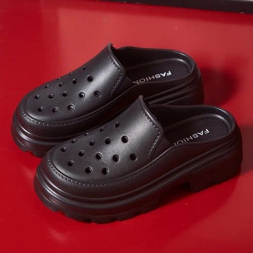 Chaussures Chaussures De Jardin Plateformepaisse Pour Femmessabotspantoufles D'étésemelle Optique Talons Hautstoboggansbrûleurcreuxextérieursandales De Plage