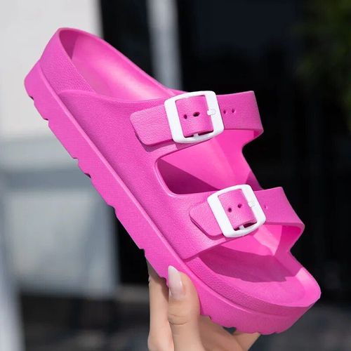 Pantoufles À Plateforme Optique Pour Femmes,Sandales À Glissière À Semelle Souple Brûleur,Chaussures De Plage Confortables,Chaussures De Loisirs En Plein Air,Été,Taille 41,2023