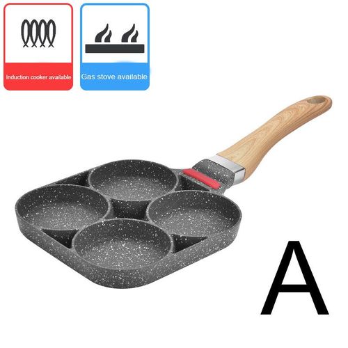 Poêle à ¿ufs frits 4 trous, poêle à frire, poêle à crêpes, cuiseur à ¿ufs au gaz AC889