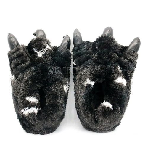 Chaussures Pantoufles De Patte D'ours Unisexesgriffe D'ourschaussures D'intérieur Pour La Maisontissu Douxchaussures En Peluche Pour Couplestoboggans En Fourruremignondrôlefemmehiver